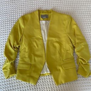 Yellow Blazer with bunched sleeves from H&M